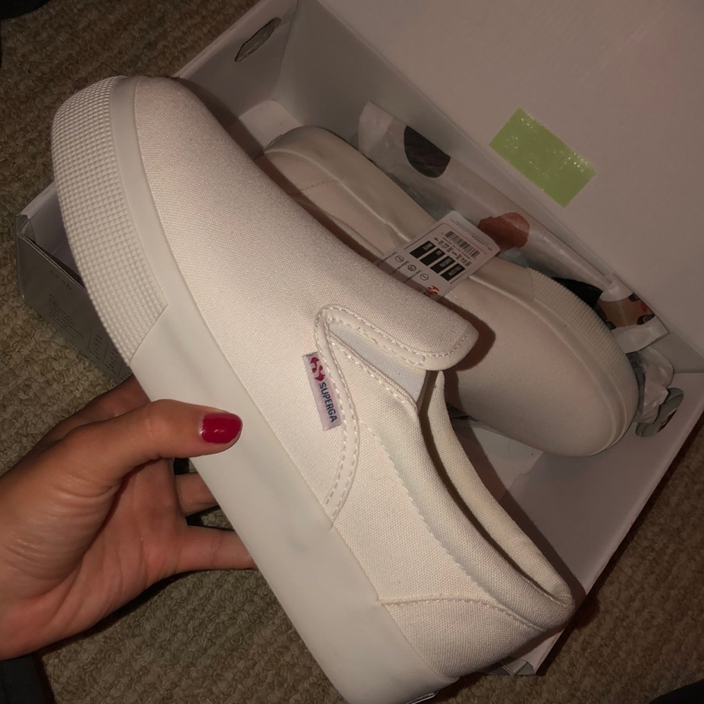 White platform superga shoes from Italy